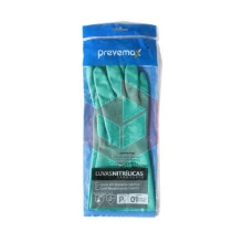 Luva verde nitrilica pequena com forro Prevemax