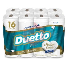 Papel higienico Duetto folha dupla fit 16rlx30m