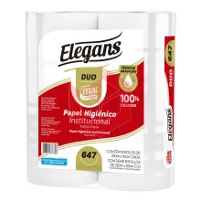 Papel higiênico Mili folha dupla Elegans Duo 8rlx250m R-647
