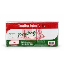 Papel toalha Presidenty luxo 20x20cm c/1000un 