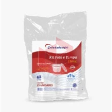 Pote Cristalcopo com tampa KP250ml c/25un