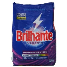 Sabao lava roupa po Brilhante Cuidado Total 800g