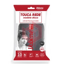 Touca rede preta modelo disco Vabene c/10un