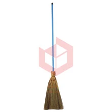 Vassoura de palha 3 fios com cabo plastificado 120cm 
