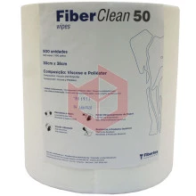 Wipes Fiberclean 50 branco 30x34cm c/500un