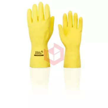 Luva amarela extra grande verniz silver Volk 