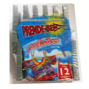 Prendedor plastico Prende Bem c/12un