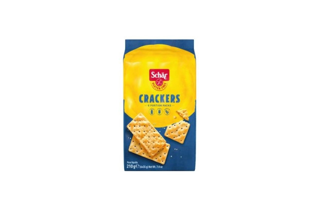 Biscoito crackers sem gluten sem lactose Schar 210g
