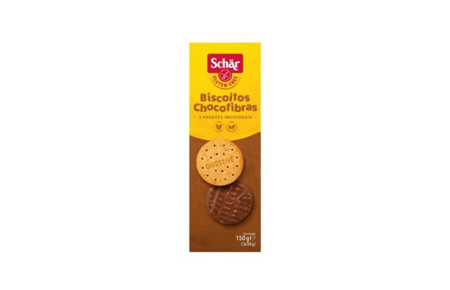 Biscoito digestive chocofibras sem gluten Schar 150g