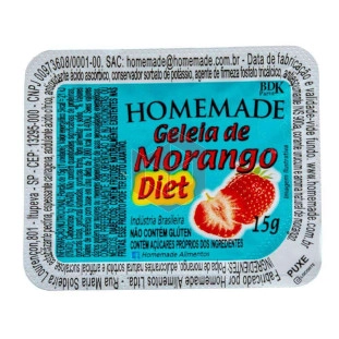 Geleia diet Homemade morango e goiaba sachê 144x15g