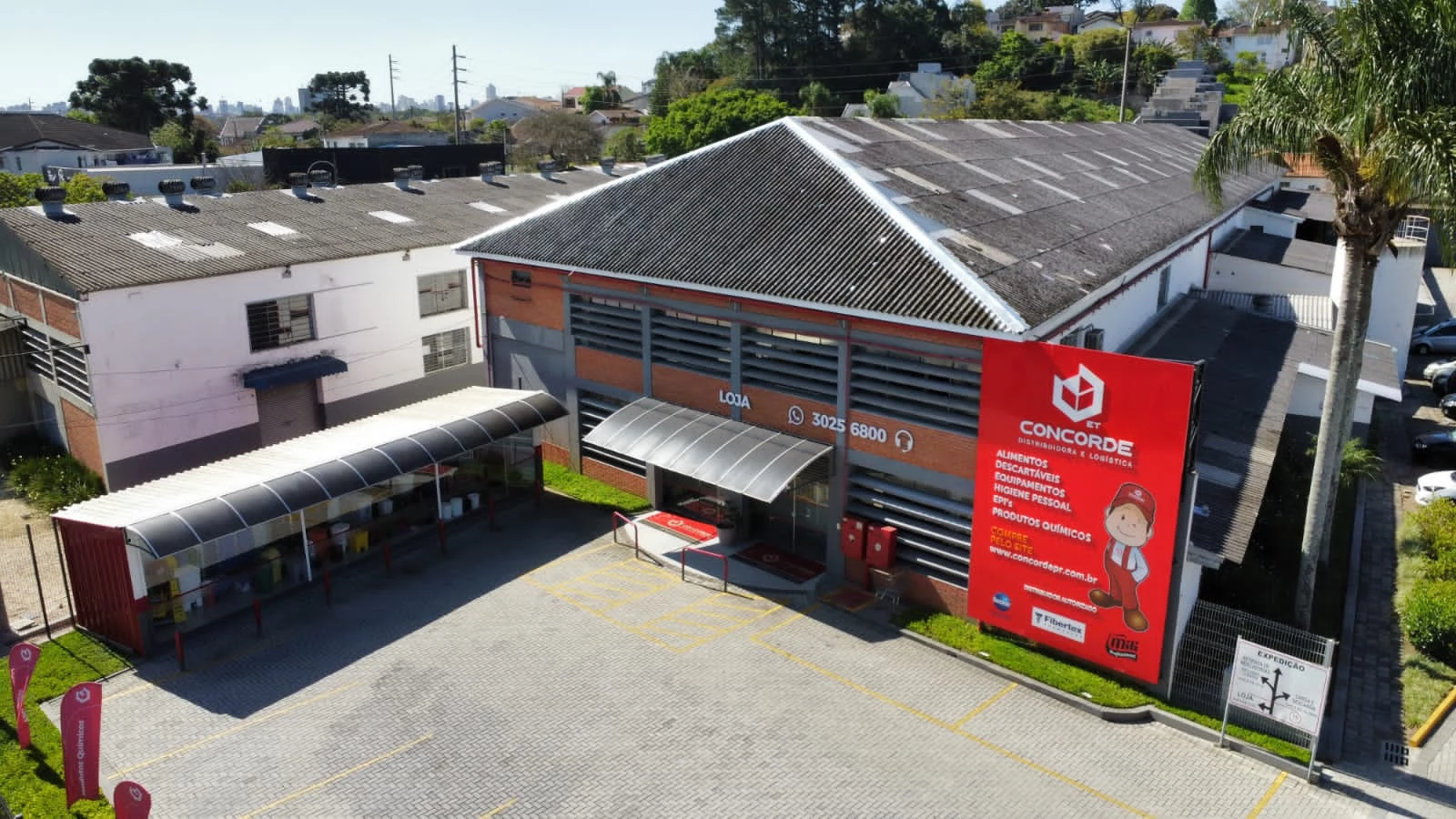 Fachada da Concorde PR vista por drone